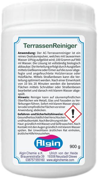 Terrassenreiniger Pulver 900g = 12 L Lösung Holzbleichmittel Entrosten Kalkfrei